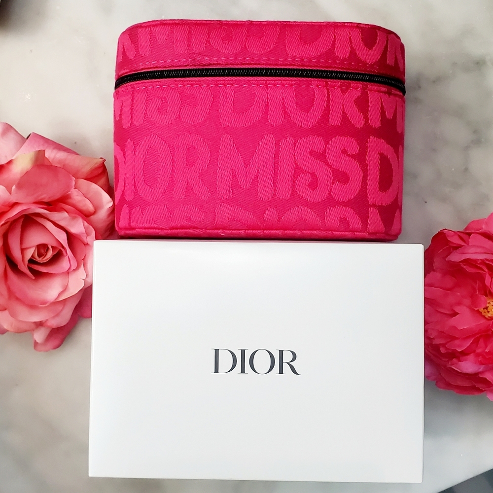 Dior Hot Pink And Black Train Case - Picture 1 of 9